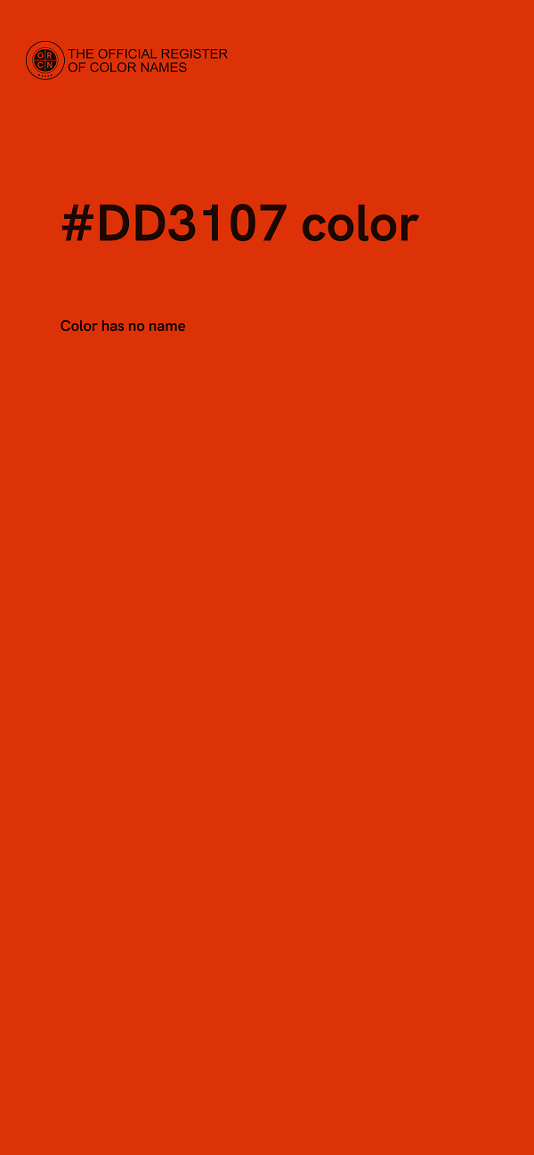 #DD3107 color image