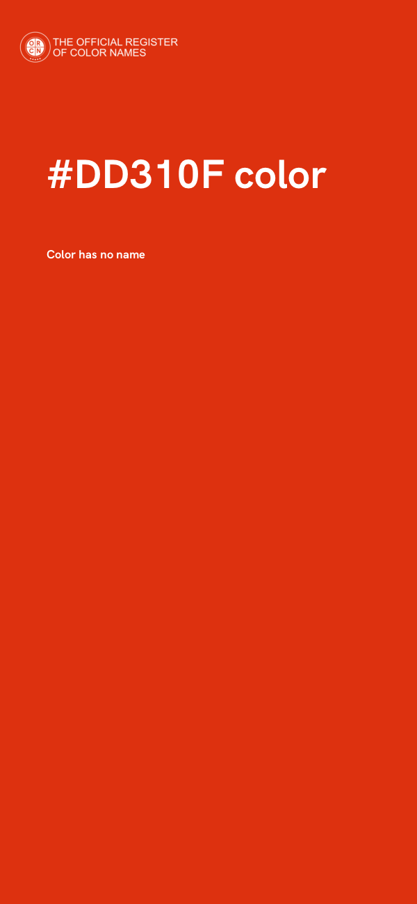 #DD310F color image