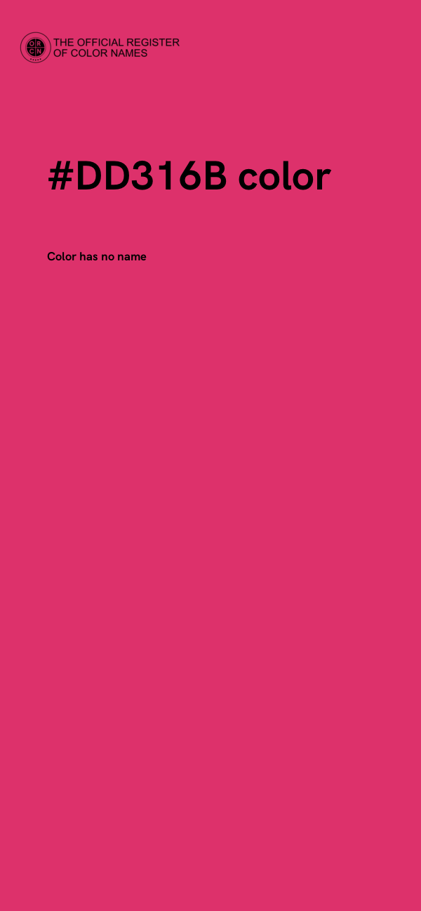 #DD316B color image