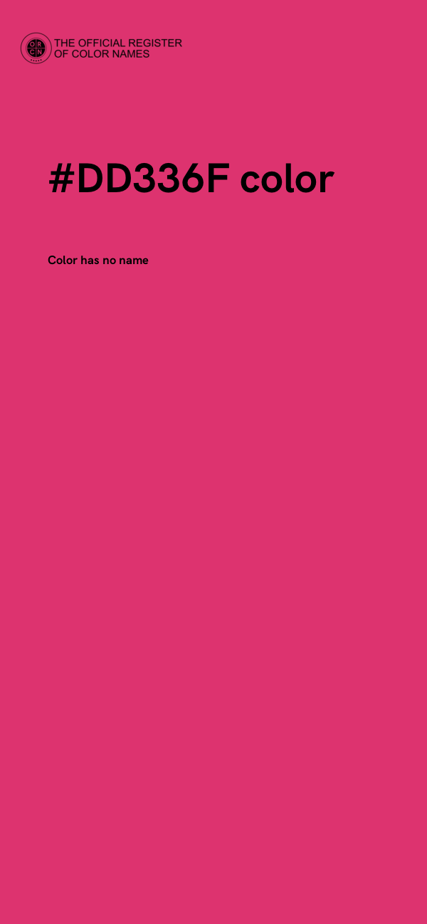 #DD336F color image