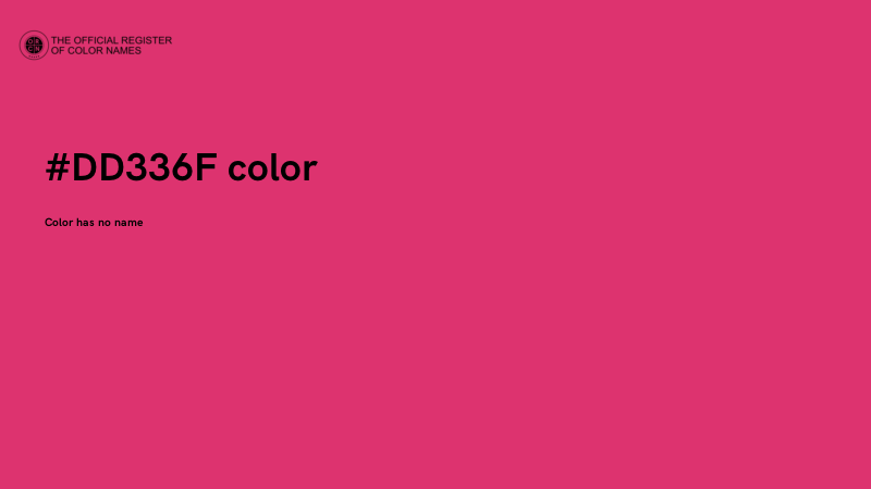 #DD336F color image