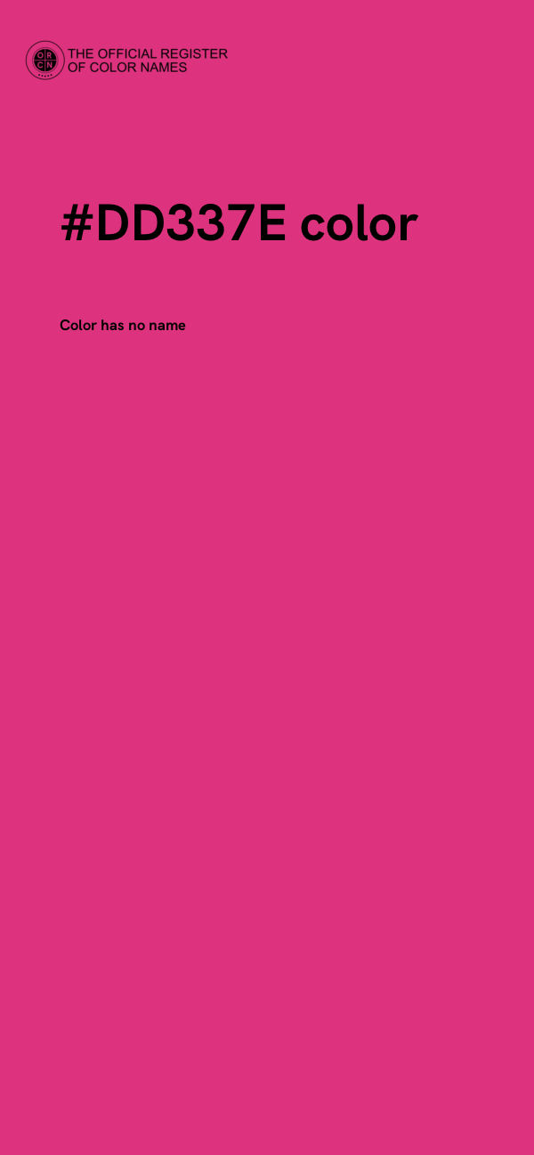 #DD337E color image