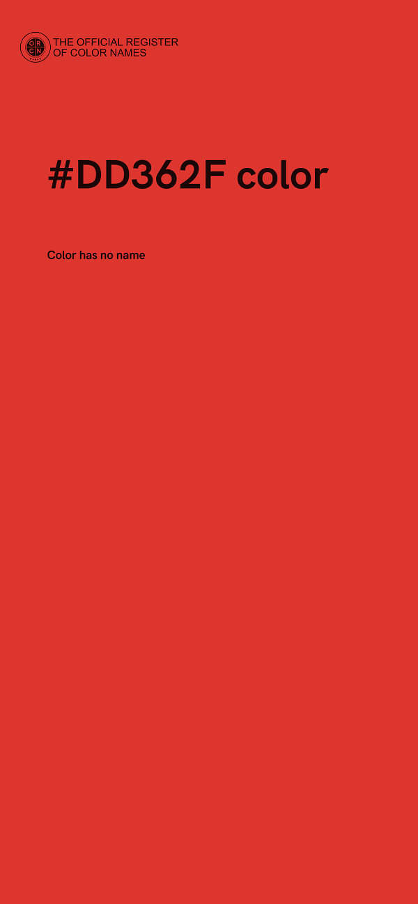 #DD362F color image