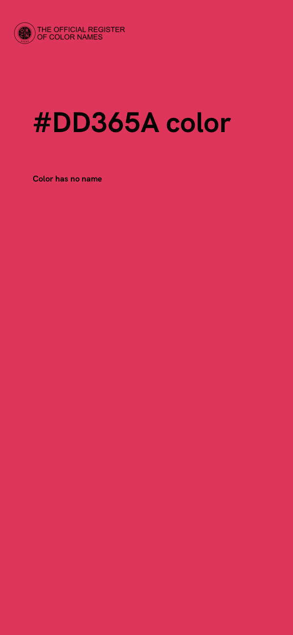 #DD365A color image