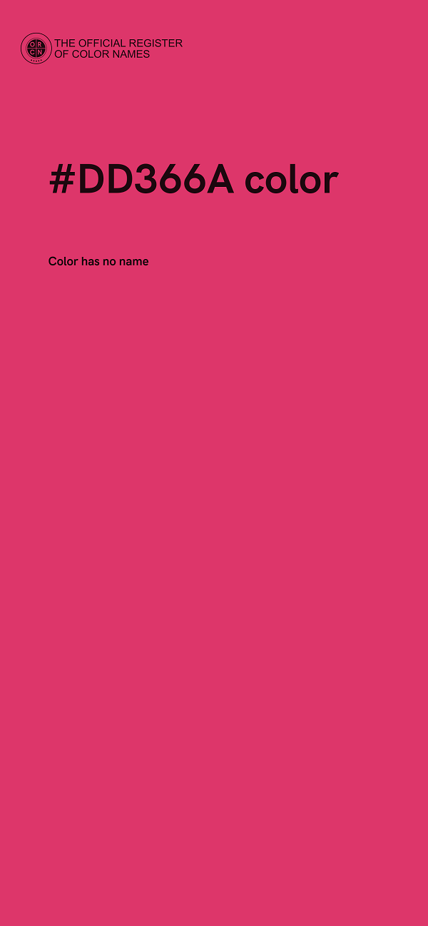 #DD366A color image