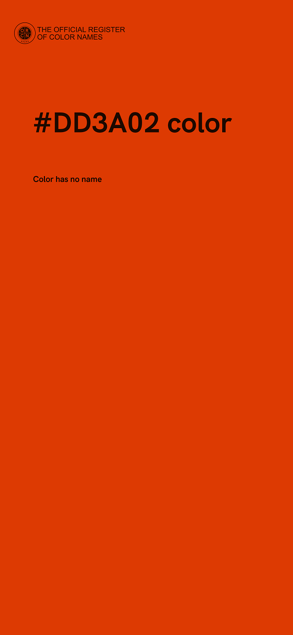 #DD3A02 color image