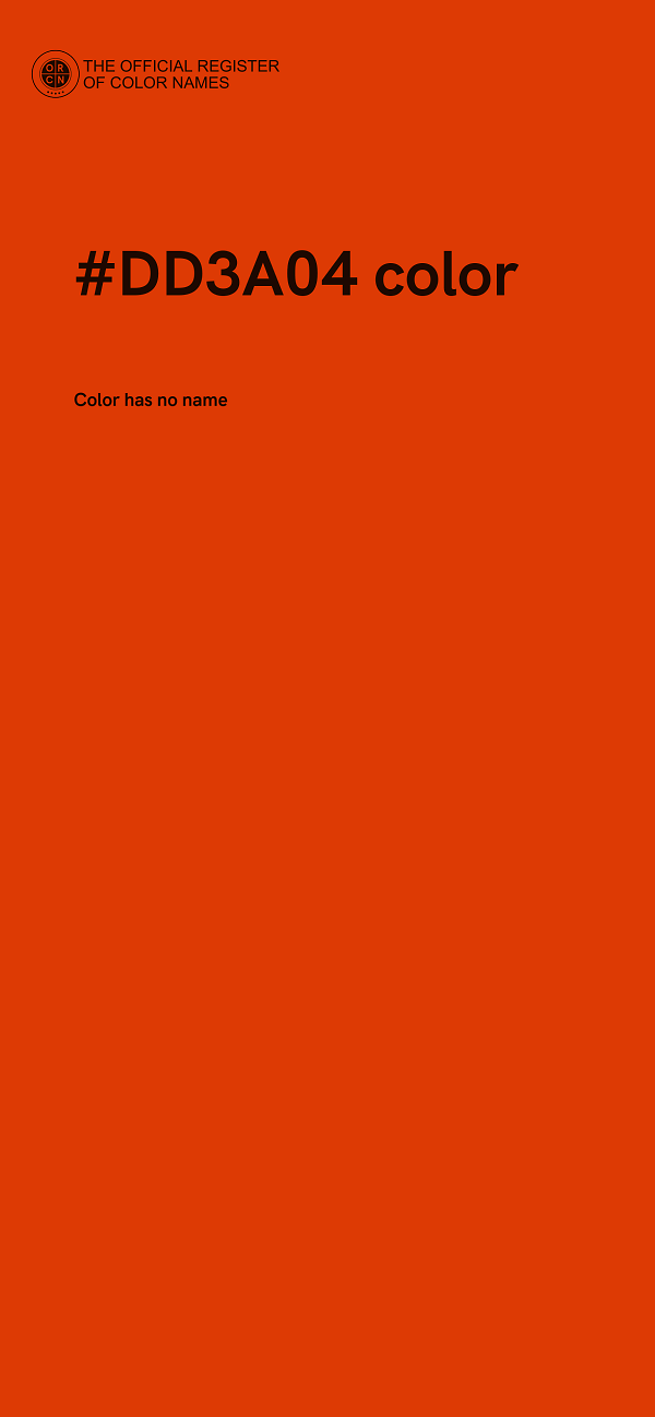 #DD3A04 color image