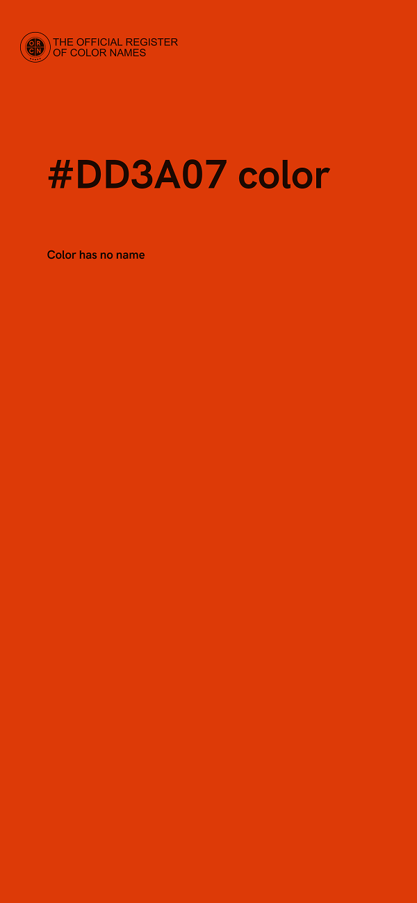 #DD3A07 color image