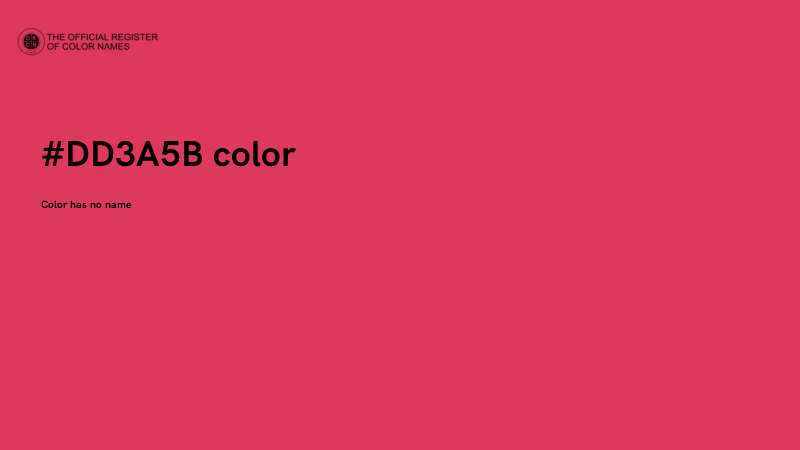 #DD3A5B color image