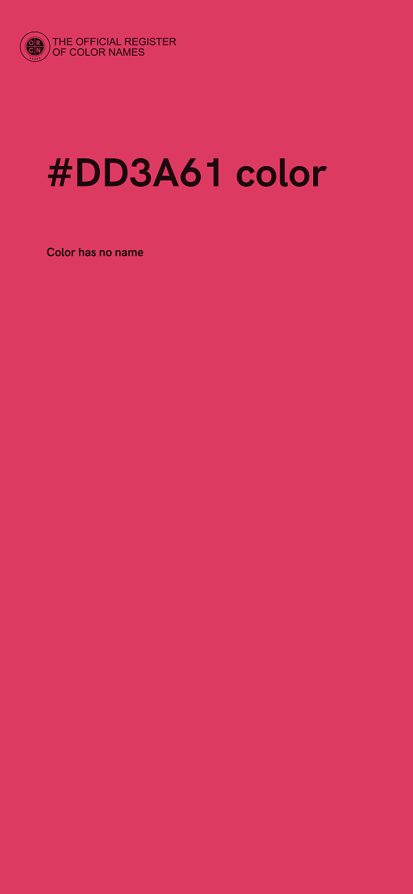 #DD3A61 color image