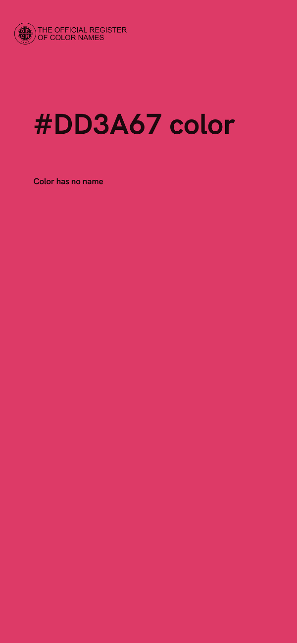 #DD3A67 color image