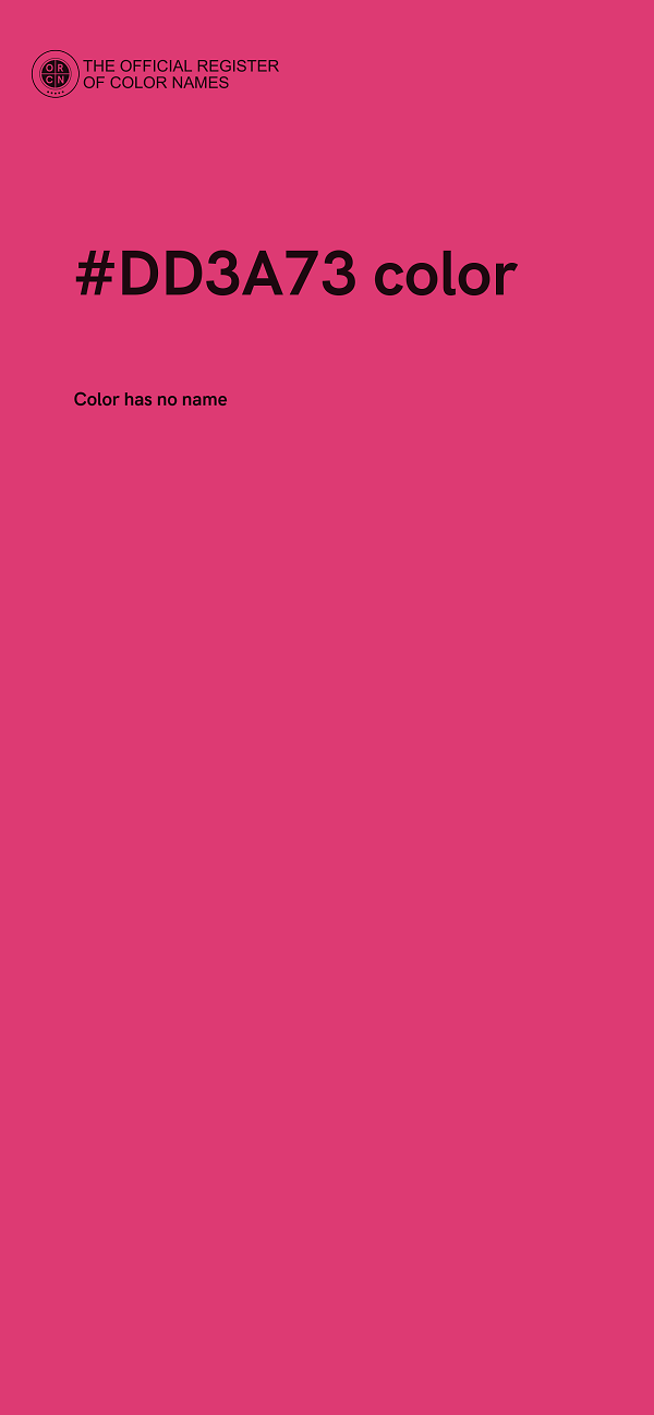 #DD3A73 color image
