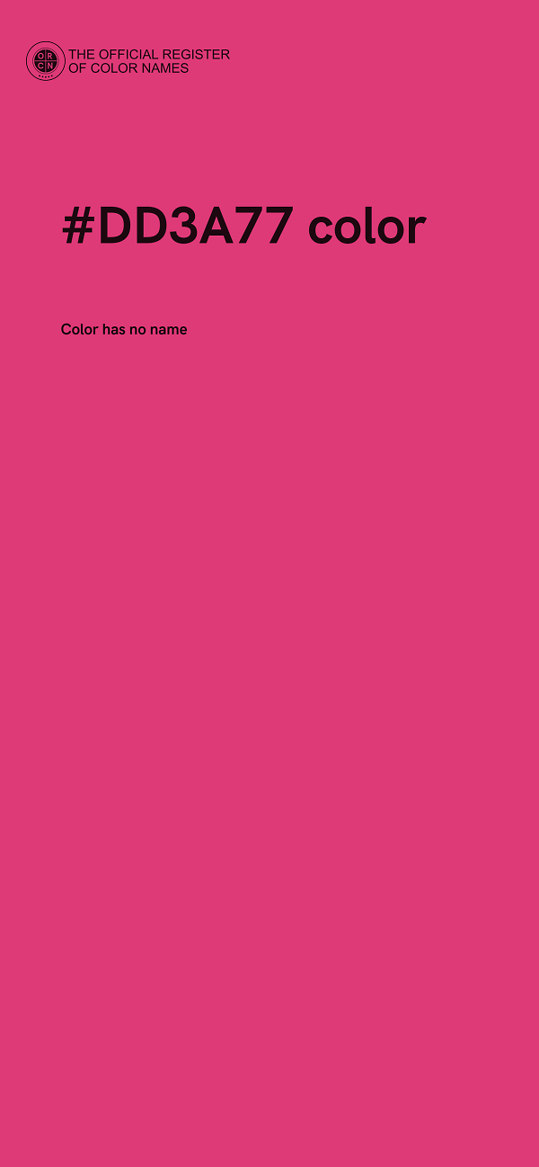 #DD3A77 color image