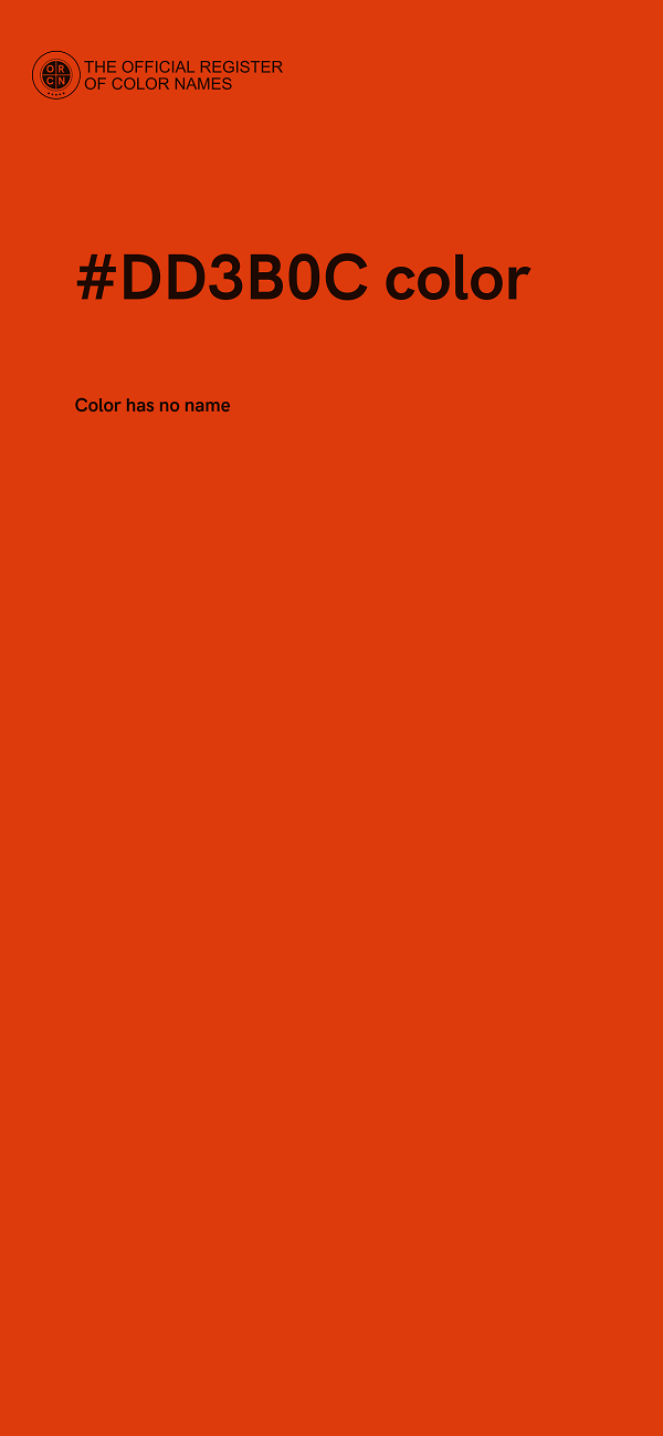 #DD3B0C color image