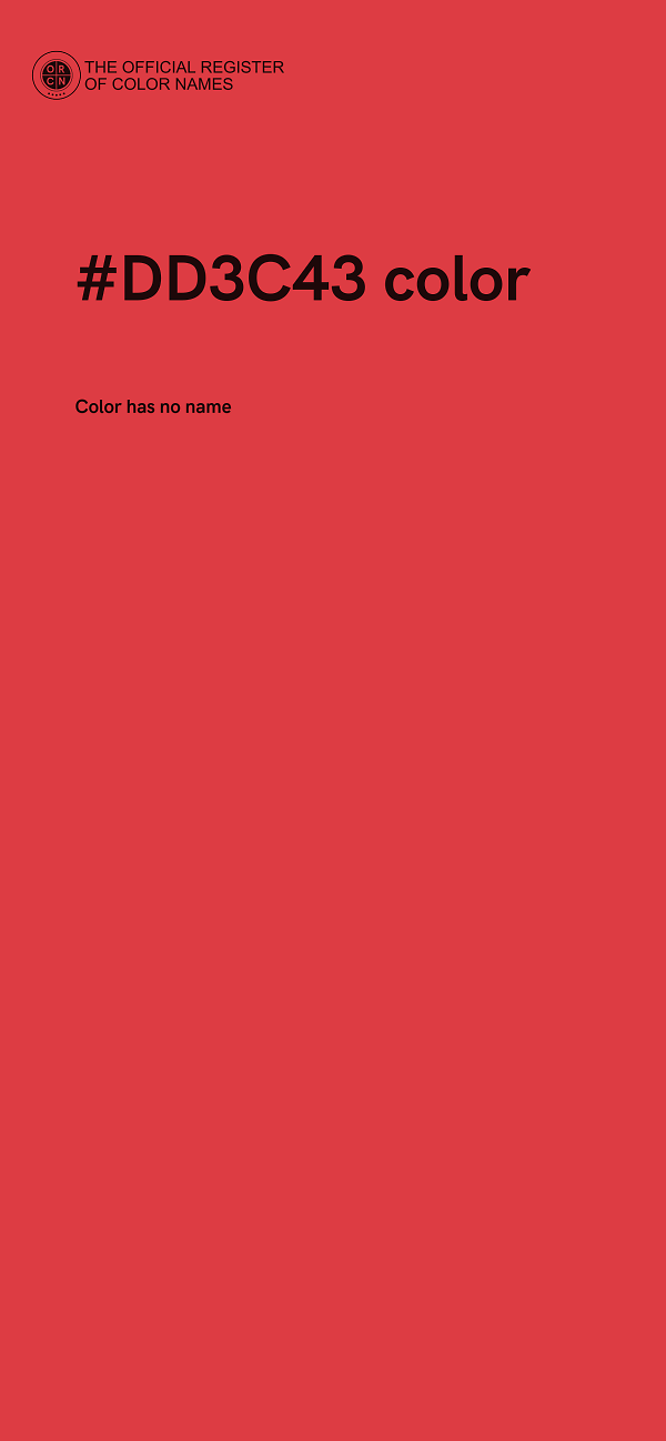 #DD3C43 color image