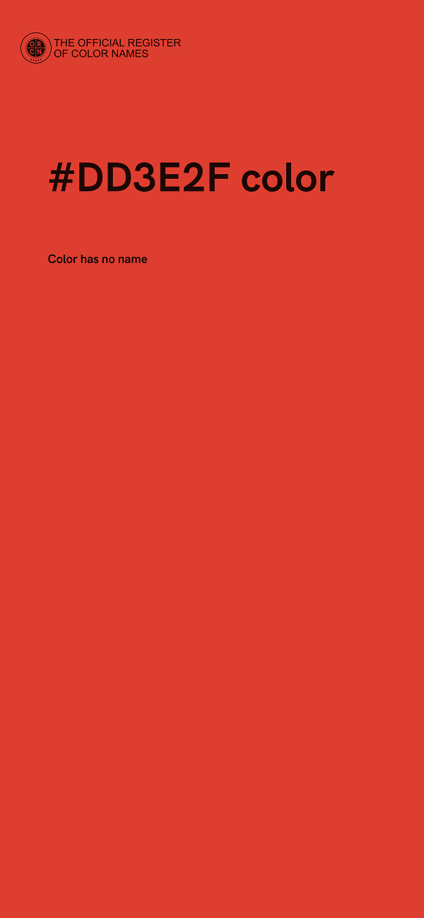 #DD3E2F color image