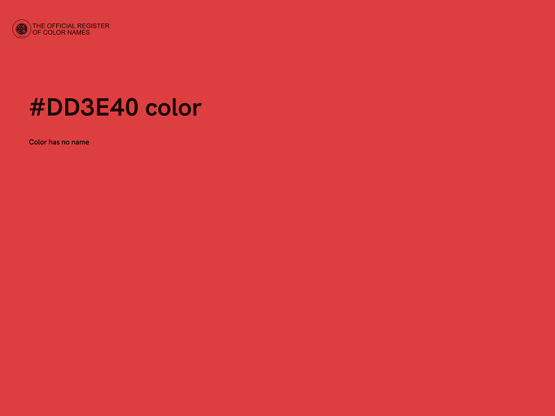 #DD3E40 color image