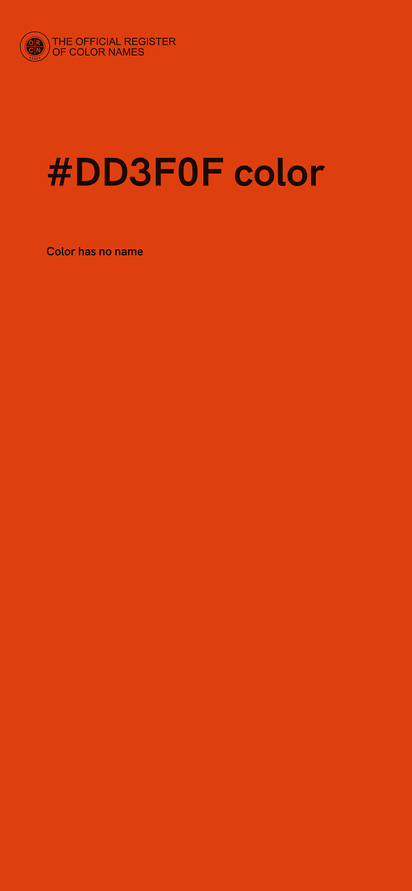 #DD3F0F color image