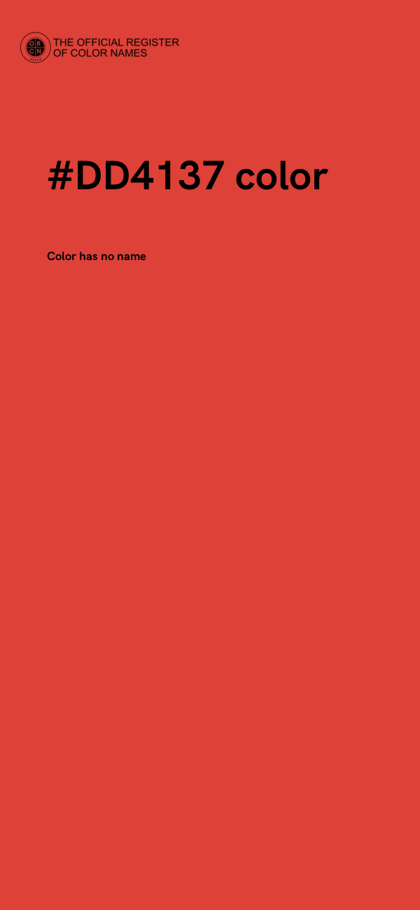 #DD4137 color image
