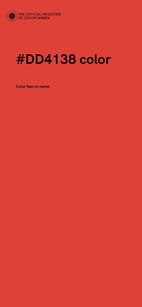 #DD4138 color image