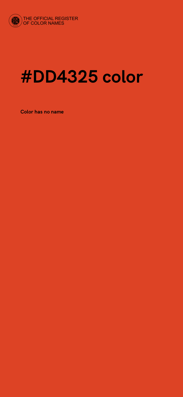 #DD4325 color image