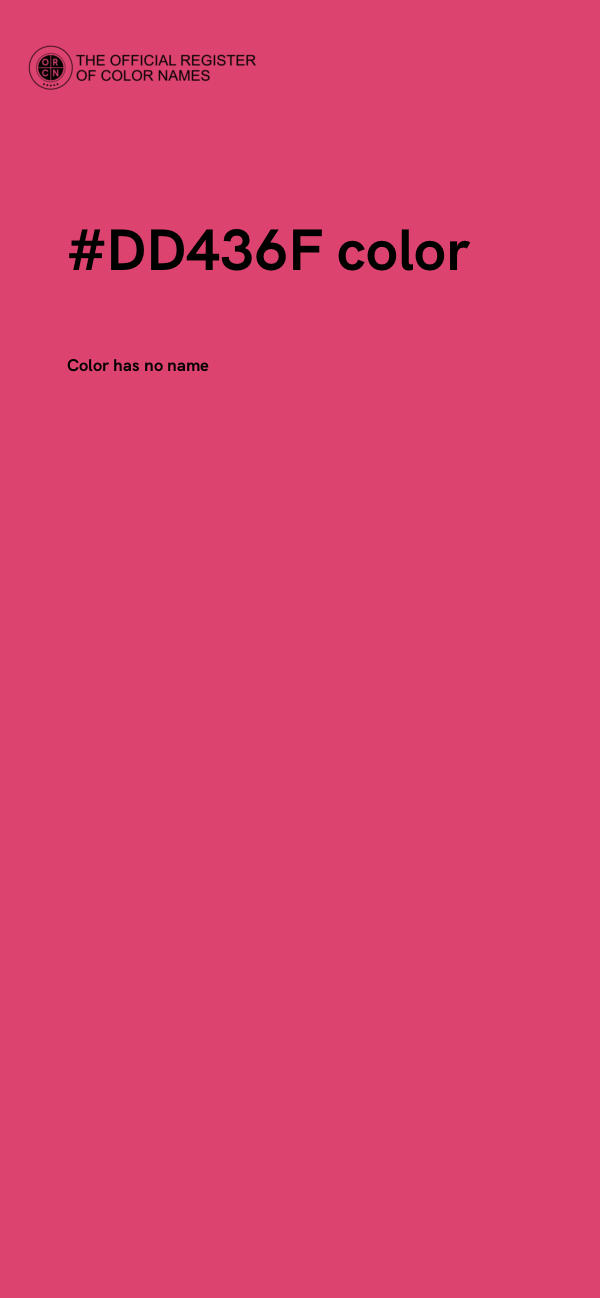 #DD436F color image