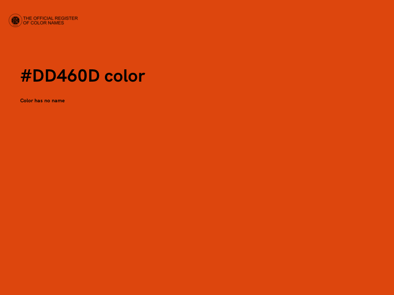 #DD460D color image