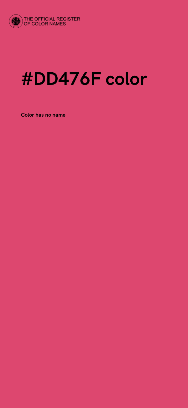 #DD476F color image