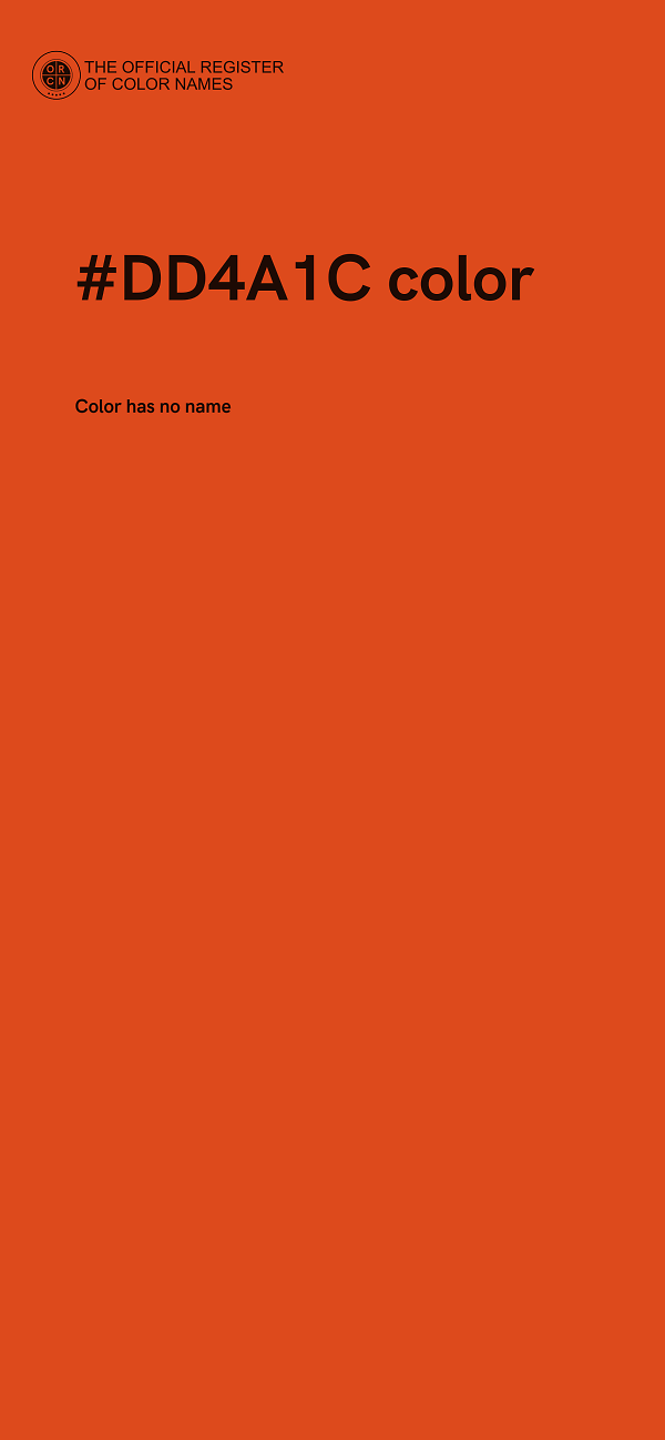 #DD4A1C color image