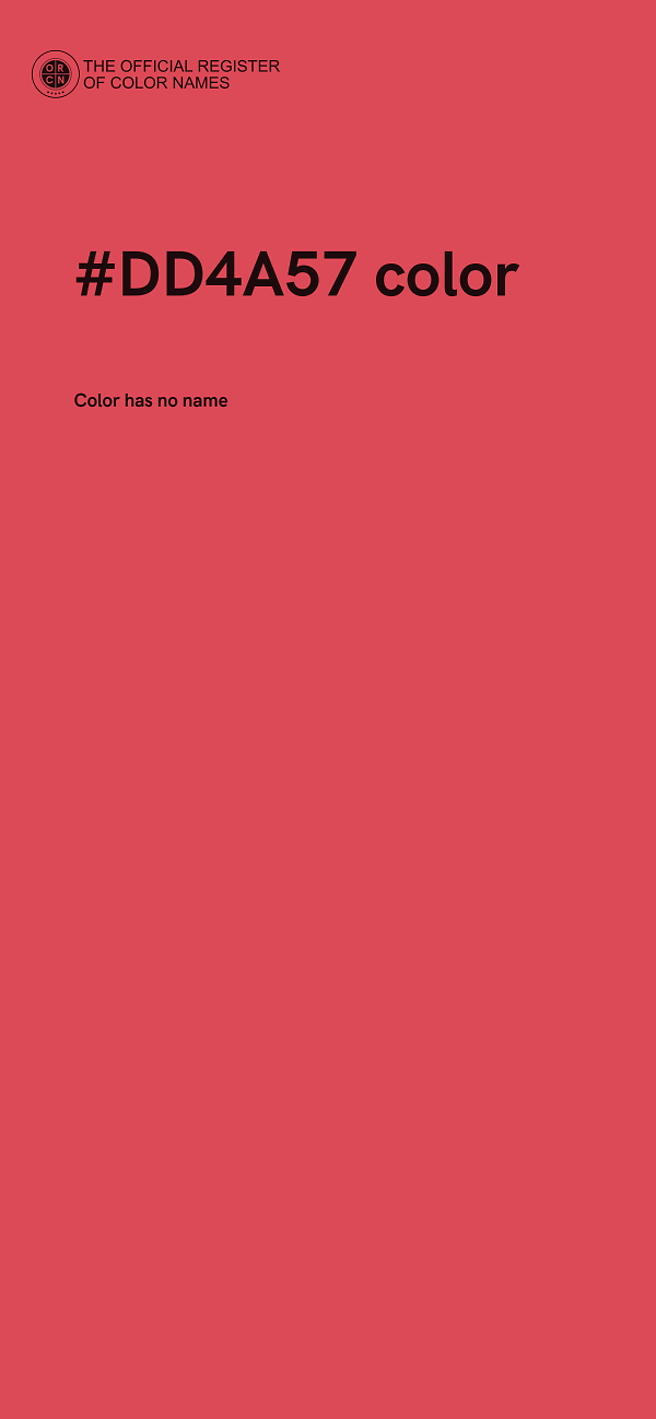 #DD4A57 color image