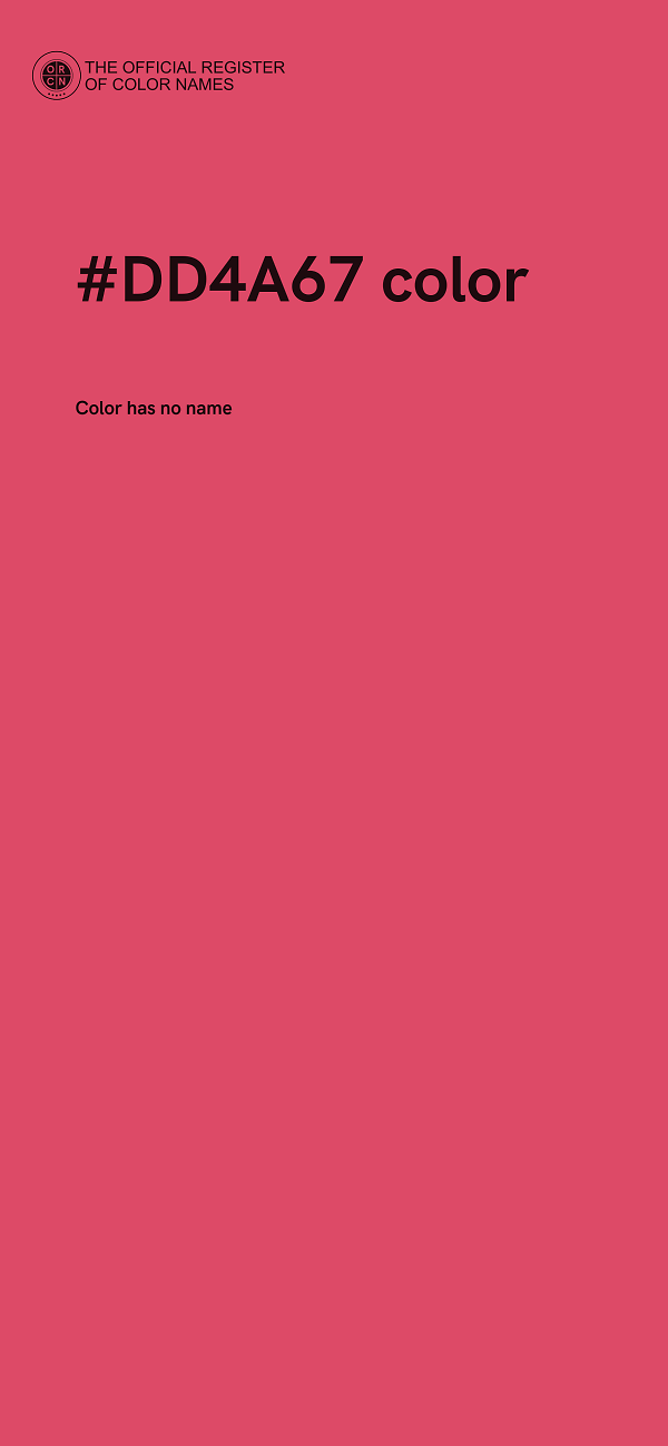 #DD4A67 color image
