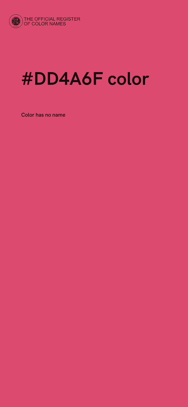 #DD4A6F color image