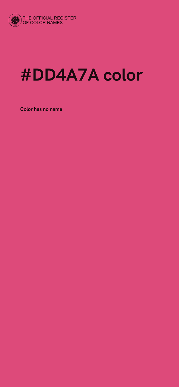 #DD4A7A color image