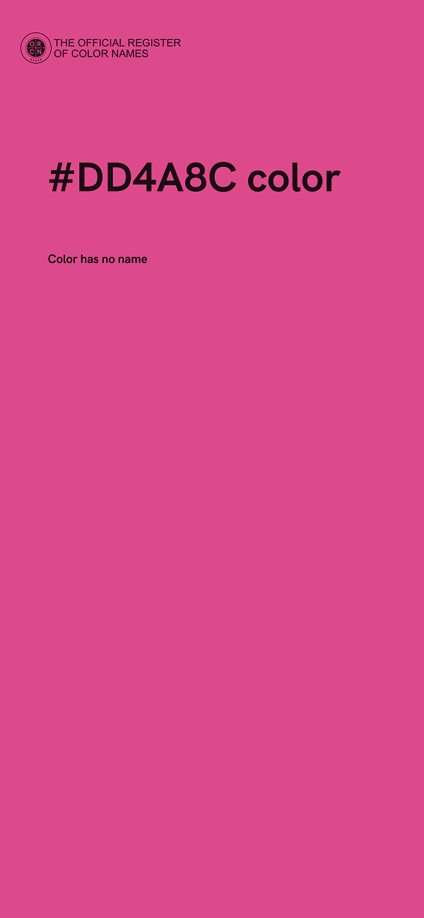 #DD4A8C color image