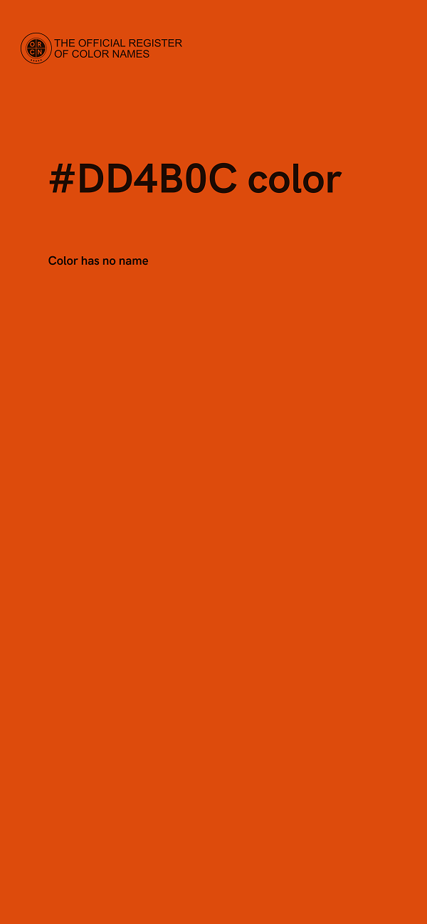 #DD4B0C color image