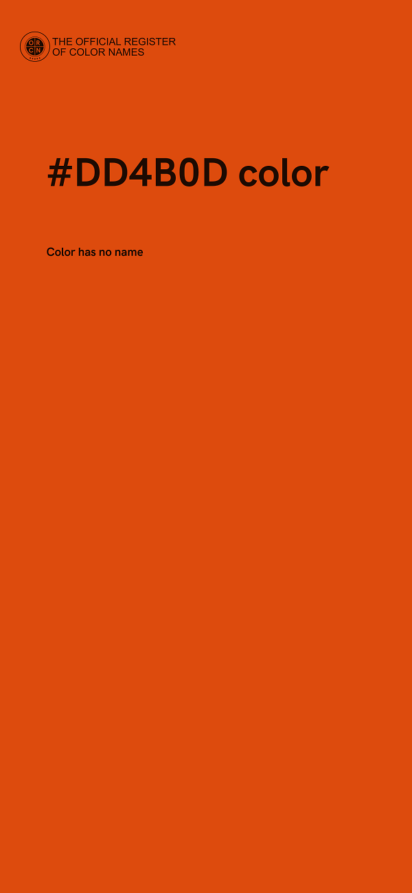 #DD4B0D color image