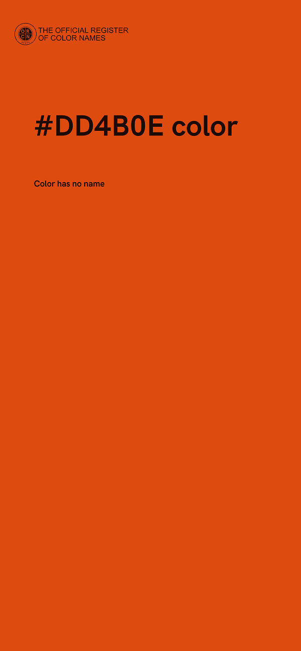 #DD4B0E color image