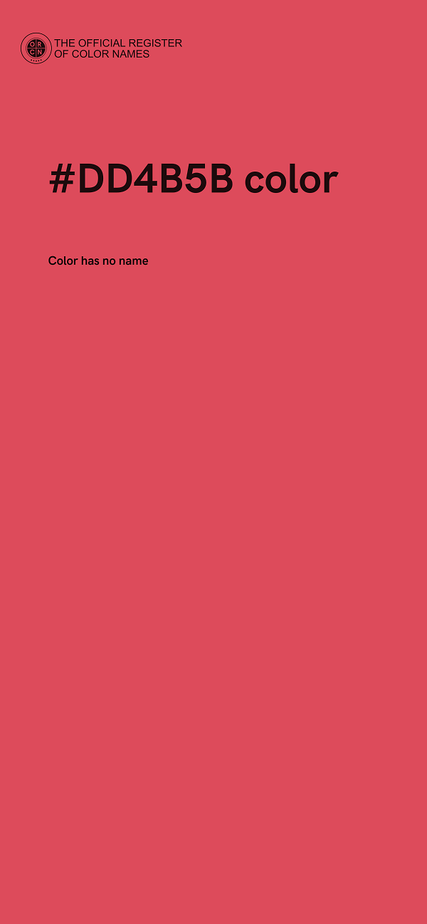 #DD4B5B color image