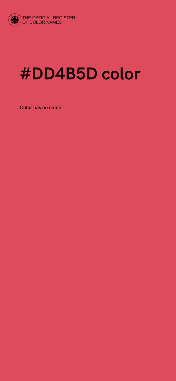 #DD4B5D color image