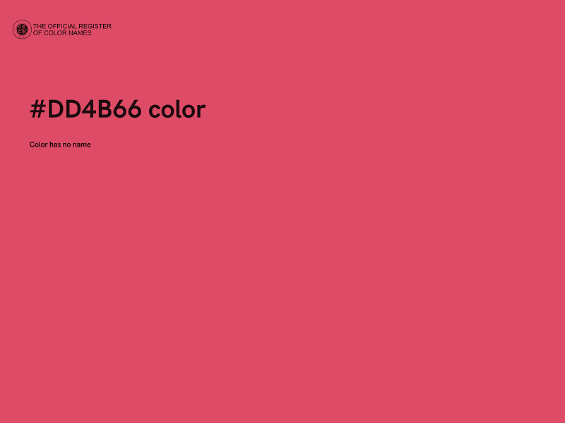 #DD4B66 color image