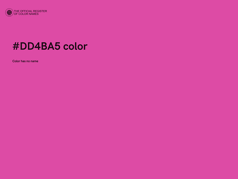 #DD4BA5 color image