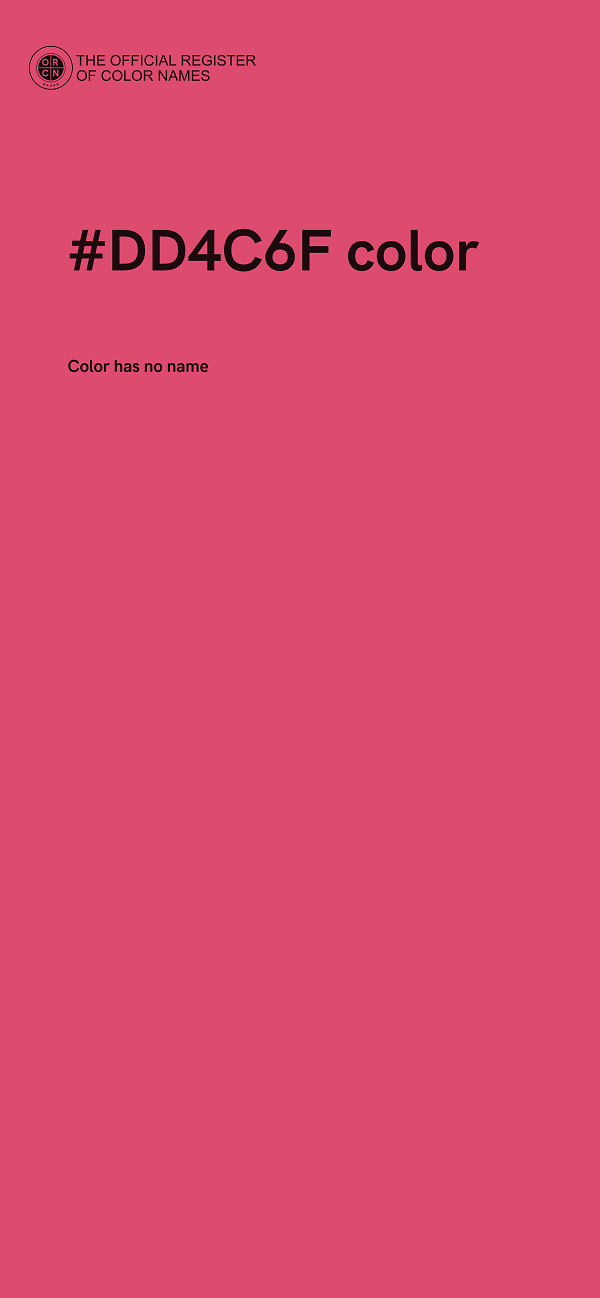 #DD4C6F color image