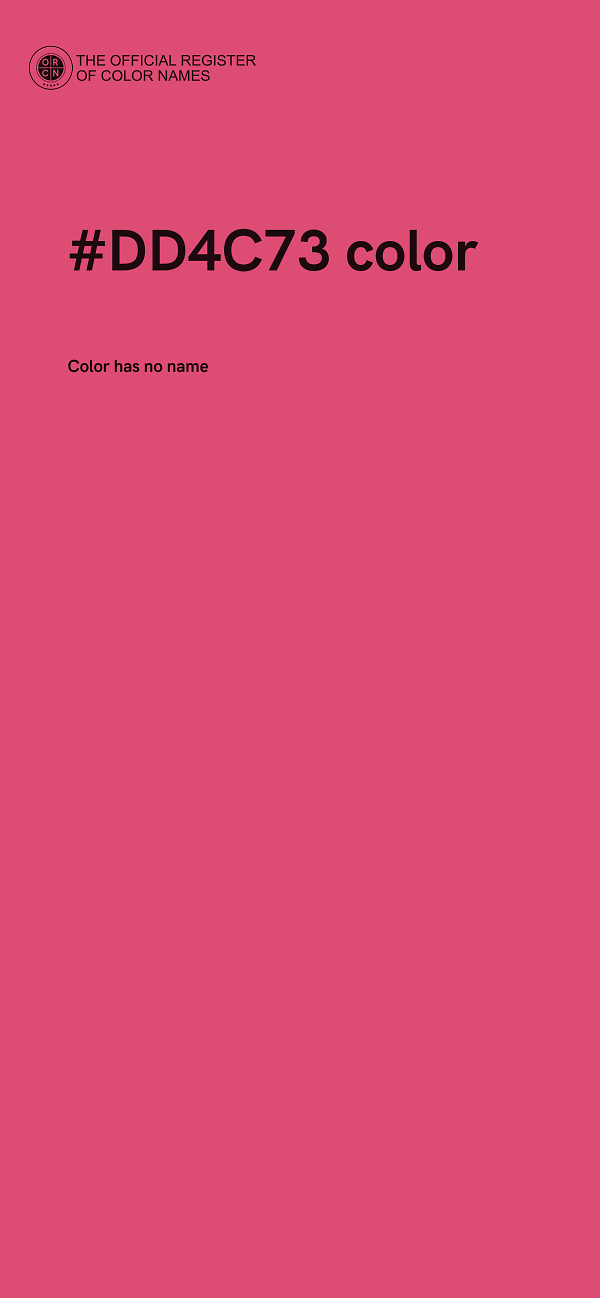 #DD4C73 color image