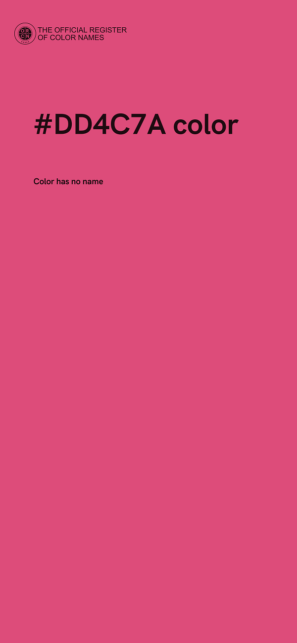 #DD4C7A color image