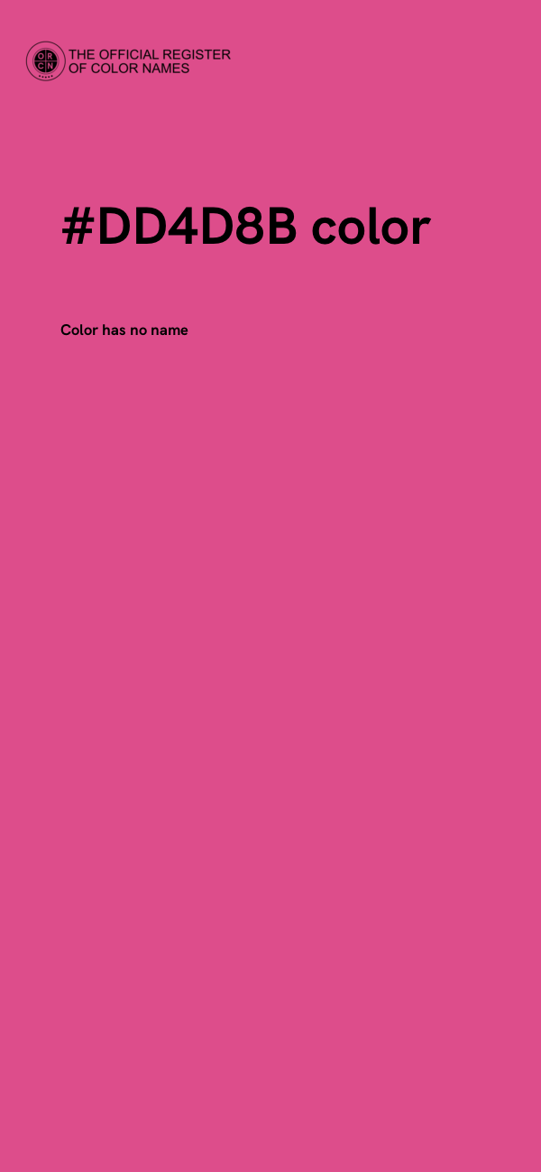 #DD4D8B color image