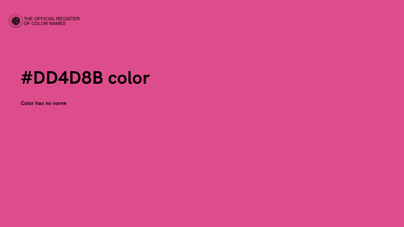 #DD4D8B color image