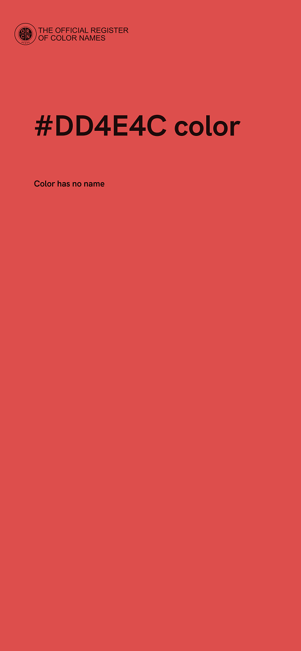 #DD4E4C color image