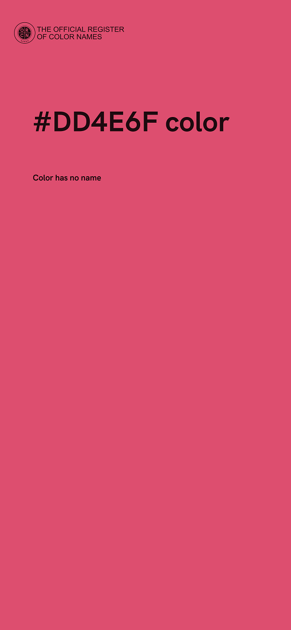 #DD4E6F color image