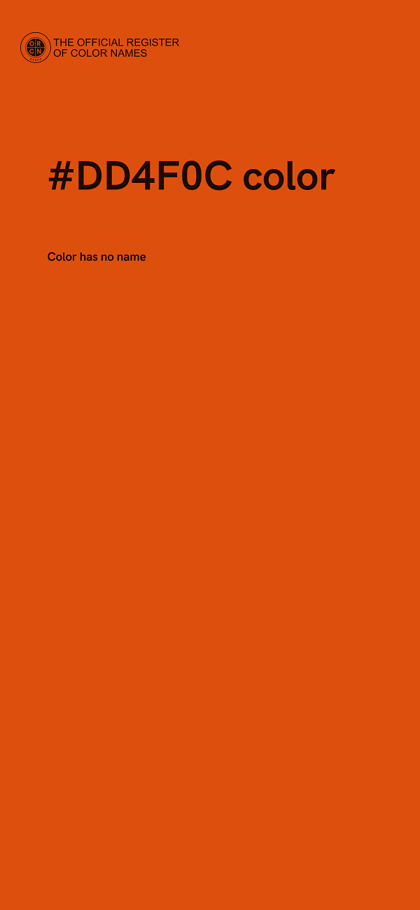#DD4F0C color image