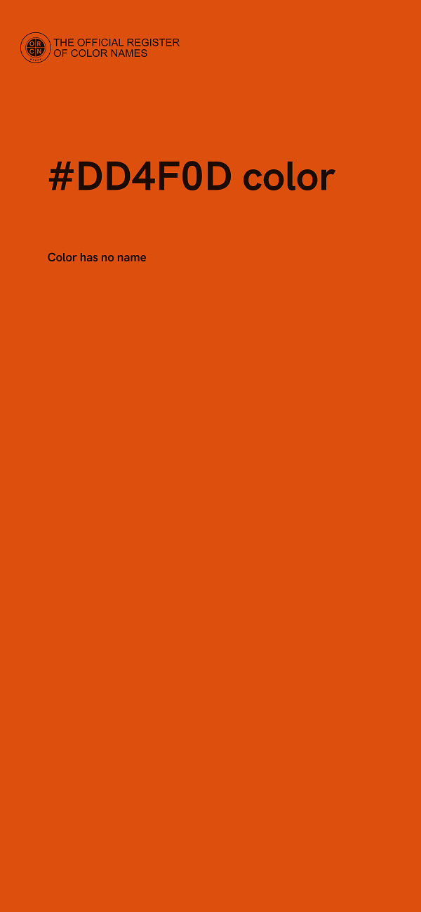#DD4F0D color image